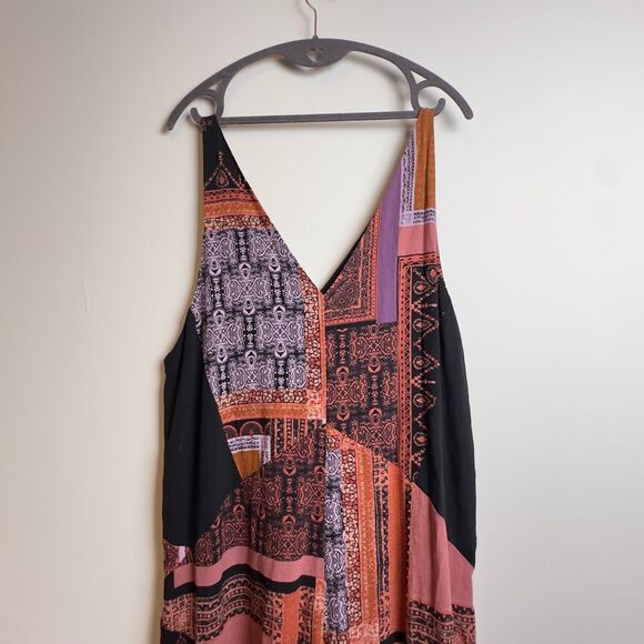 $148 FREE PEOPLE All Patched Up Black Wide Leg Jumpsuit - Picture 8 of 9